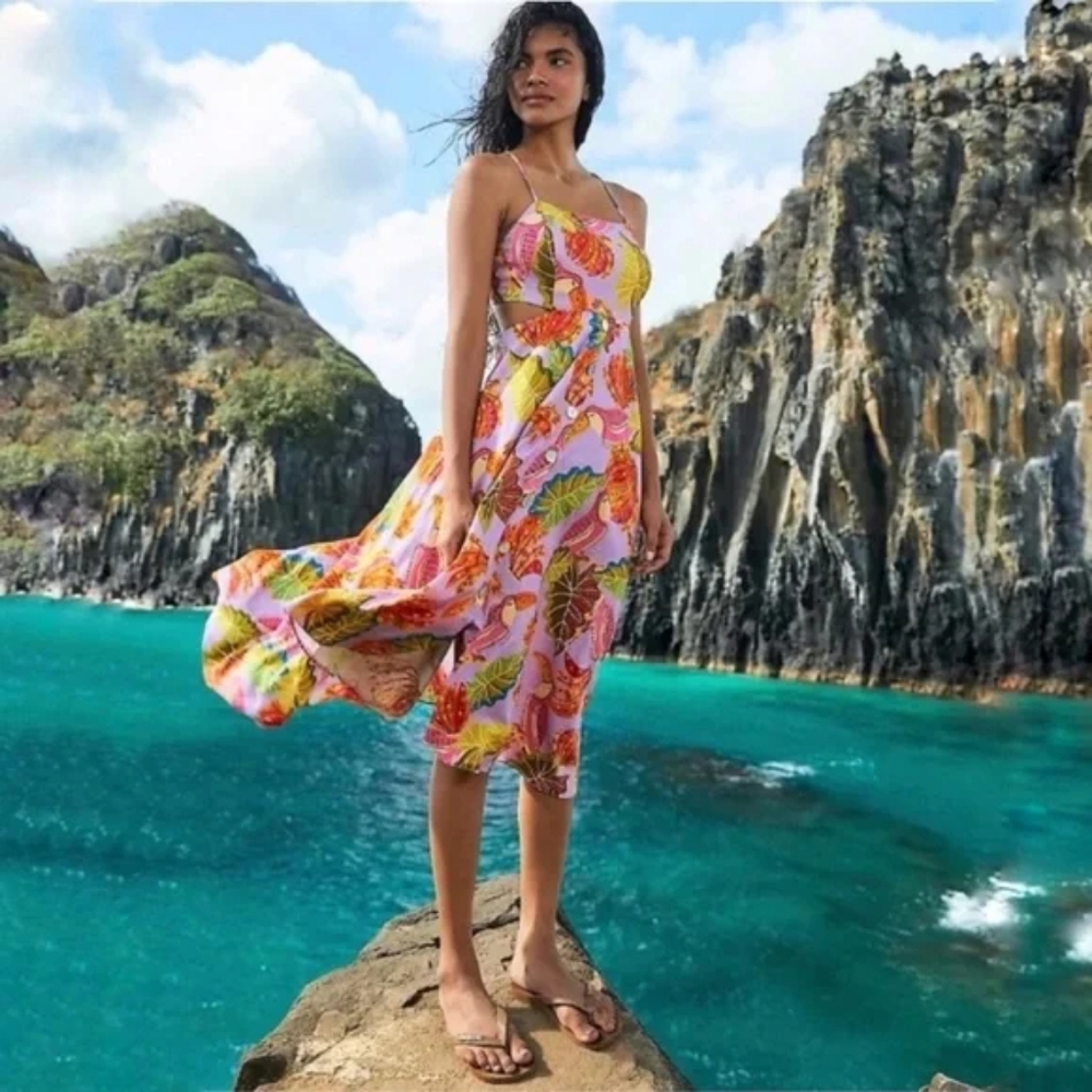 NWOT Farm Rio Midi Dress, Large